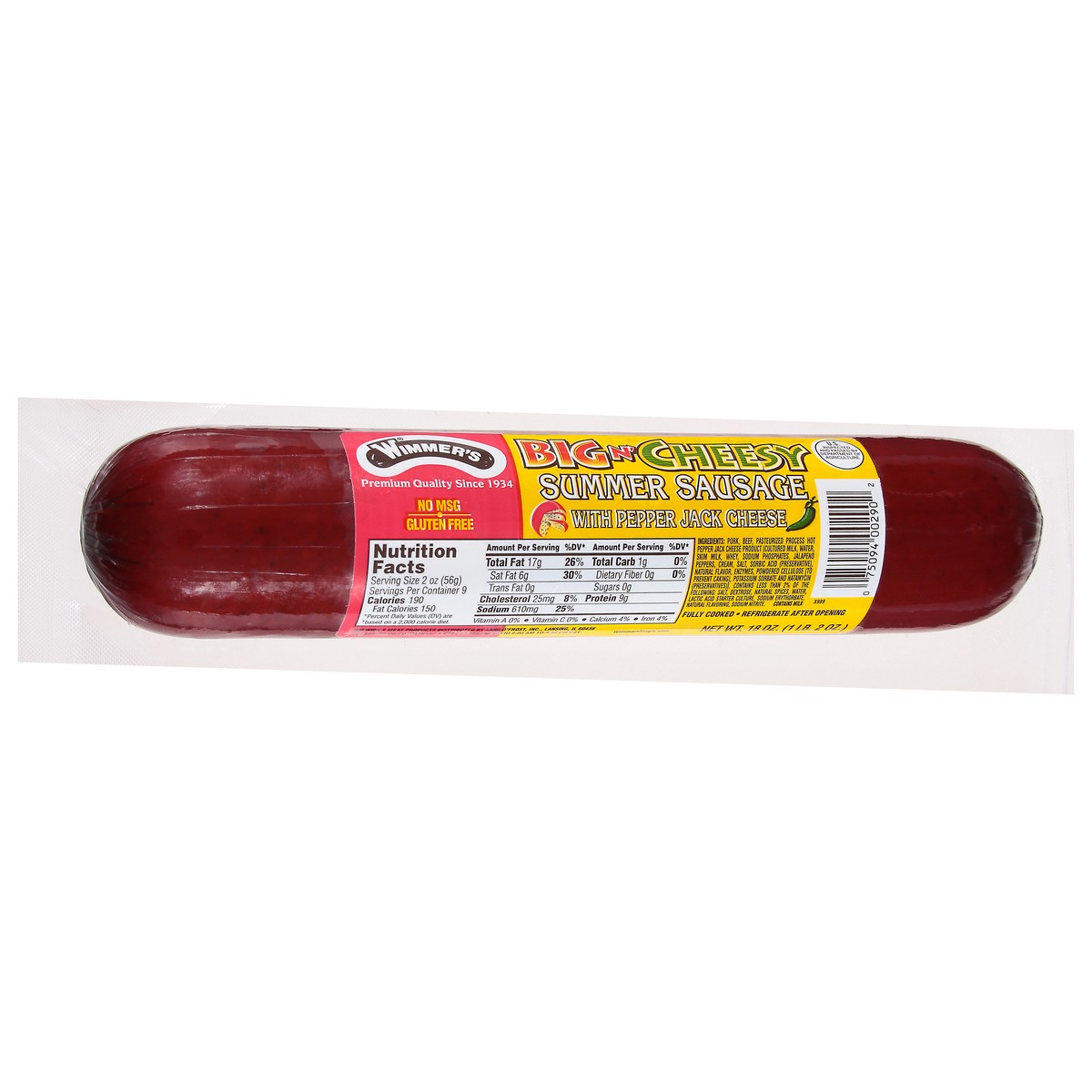 slide 9 of 13, Wimmer's Summer Sausage, 18 oz