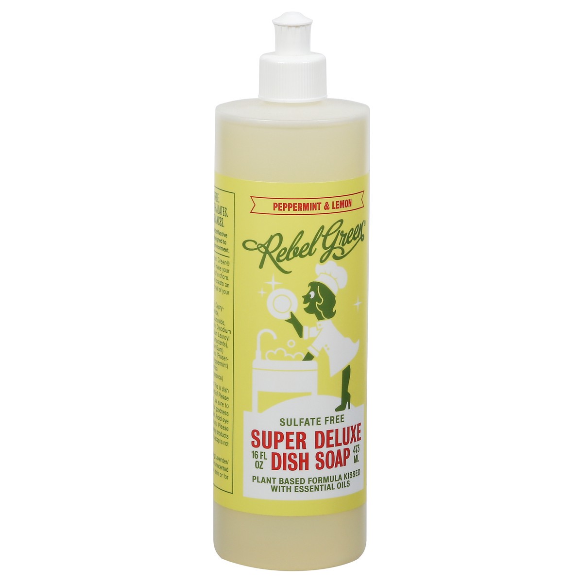 slide 10 of 12, Rebel Green Sulfate Free Super Deluxe Peppermint & Lemon Dish Soap 16 fl oz, 16 fl oz