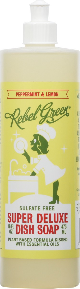 slide 9 of 12, Rebel Green Sulfate Free Super Deluxe Peppermint & Lemon Dish Soap 16 fl oz, 16 fl oz