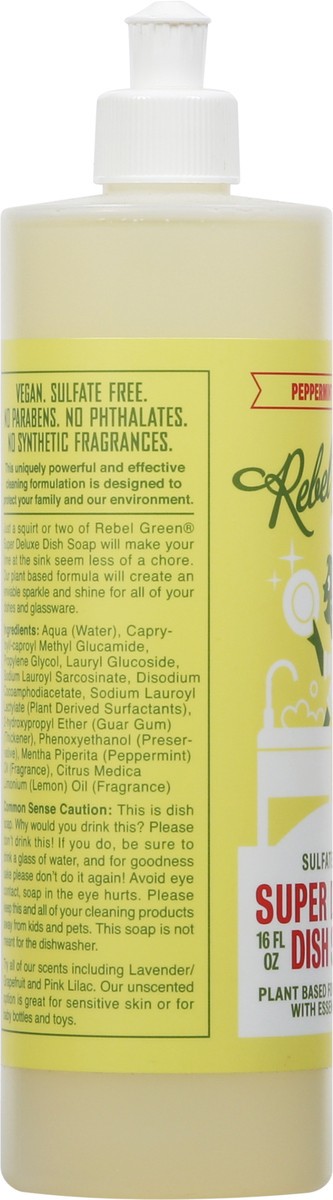 slide 3 of 12, Rebel Green Sulfate Free Super Deluxe Peppermint & Lemon Dish Soap 16 fl oz, 16 fl oz