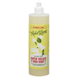 Rebel Green Sulfate Free Super Deluxe Peppermint & Lemon Dish Soap 16 fl oz