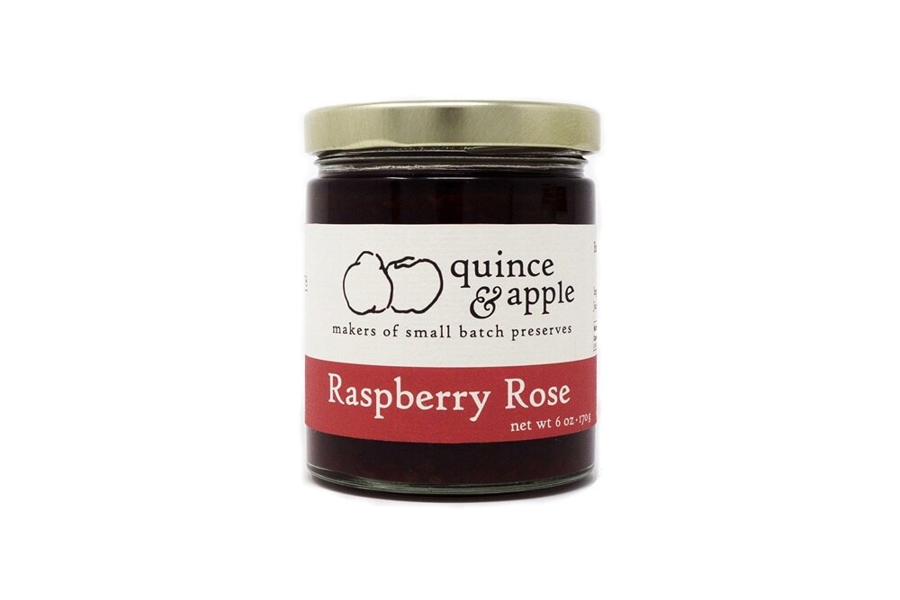 slide 1 of 1, Quince & Apple Raspberry Rose Preserves, 6 oz