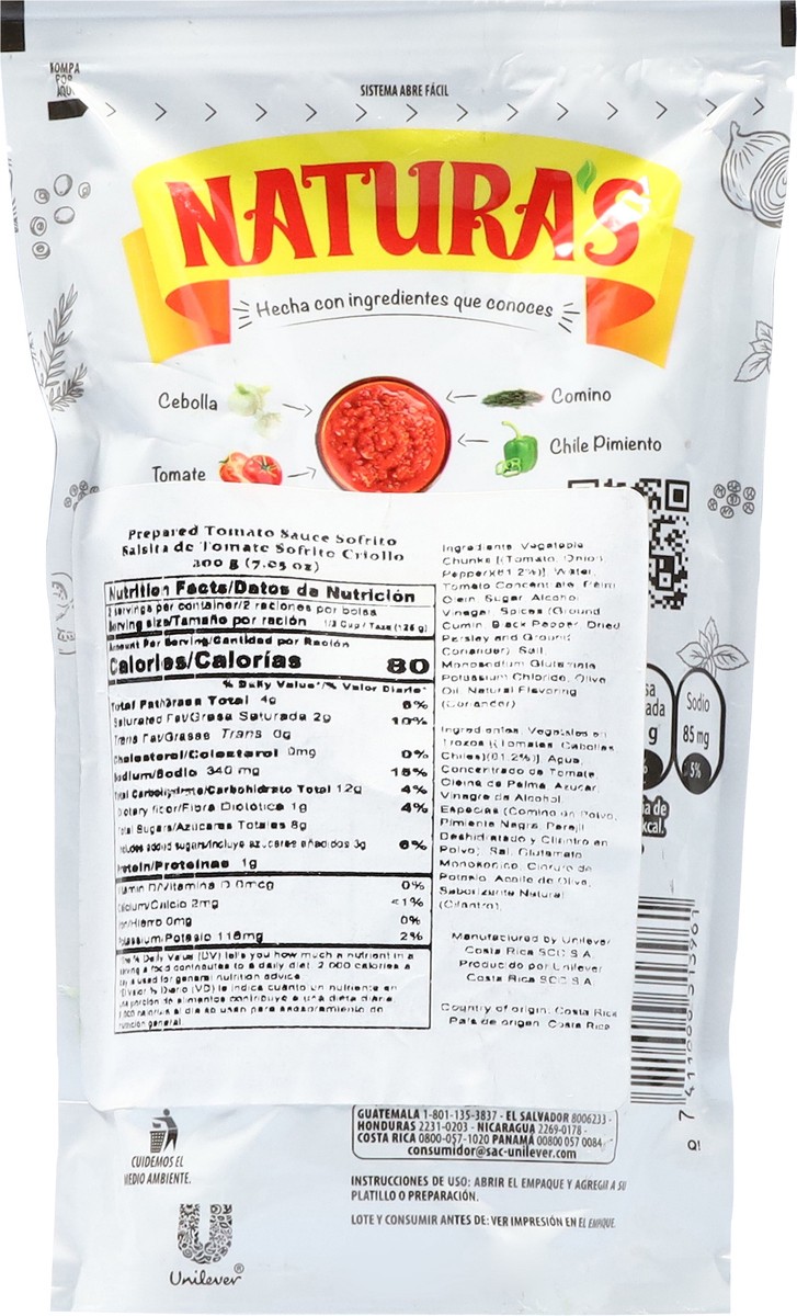 slide 12 of 13, Natura's Criollo Sofrito 7.1 oz, 210 gram
