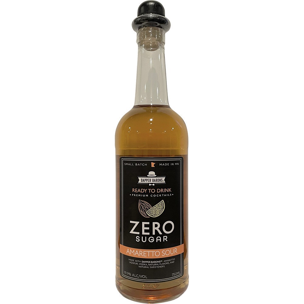 slide 1 of 1, Dapper Barons Amaretto Sour Zero, 750 ml