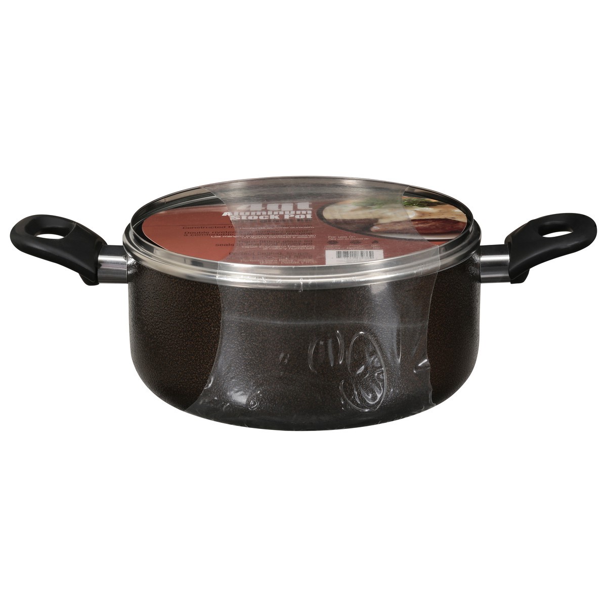 slide 1 of 9, VICTORIA 4Qt Hammertone Stock Pot Glass Lid, 1 ct