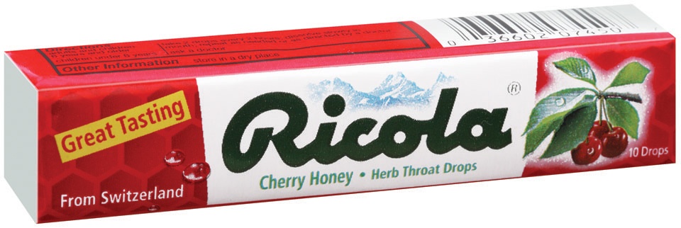 slide 2 of 3, Ricola Cherry Cough Drops, 10 ct