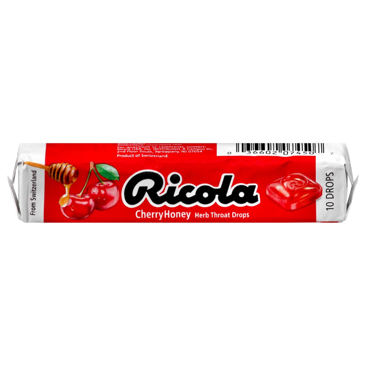 slide 1 of 9, Ricola Cherry Honey Herb Throat Drops 10 ea, 10 ct