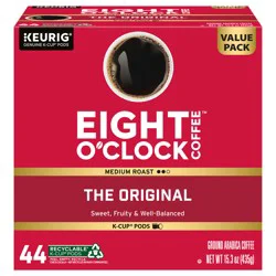 Eight O'Clock Coffee Medium Roast The Original Coffee Value Pack 44 ct