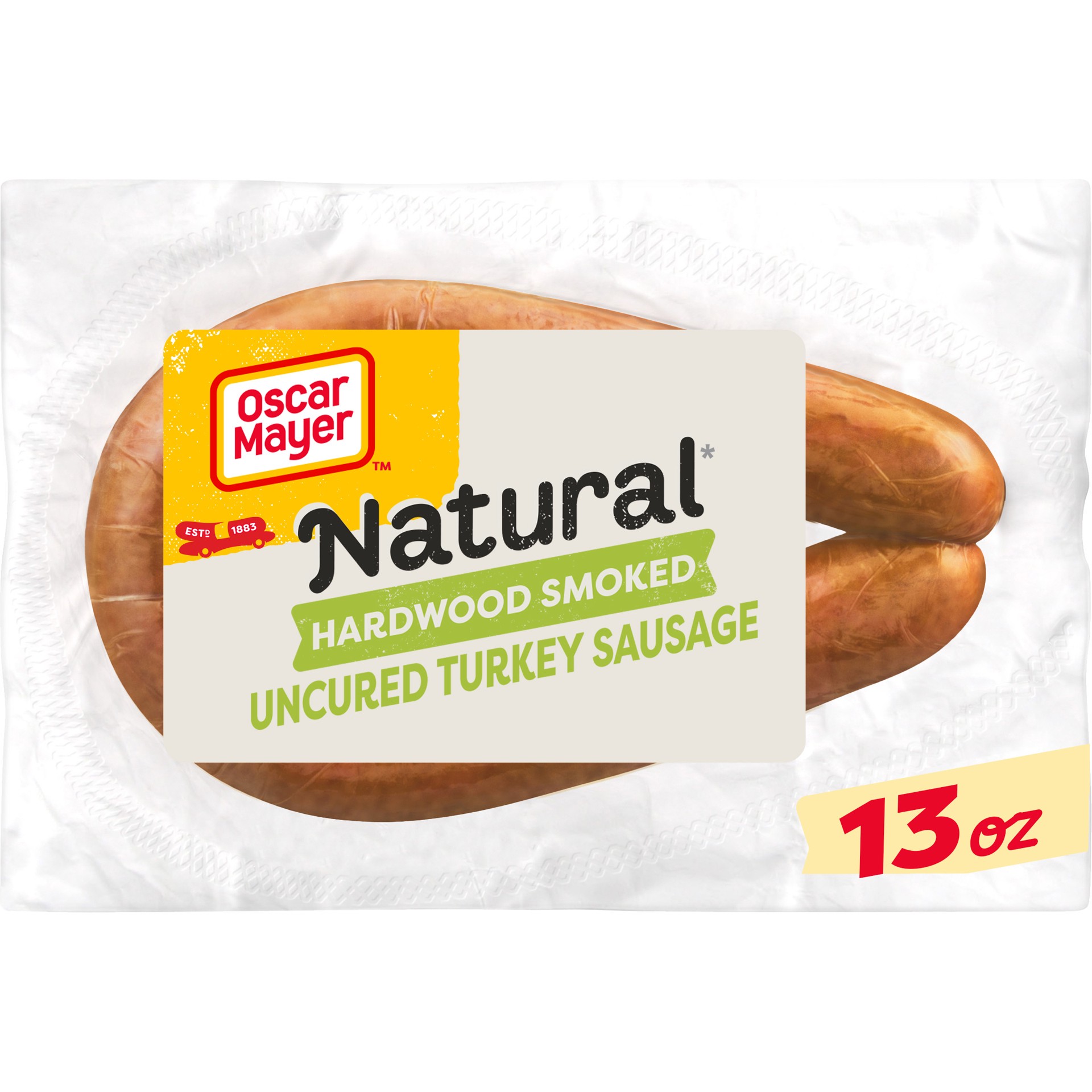 slide 1 of 9, Oscar Mayer Selects Natural Hardwood Smoked Uncured Turkey Sausage, 13 oz. Pack, 13 oz