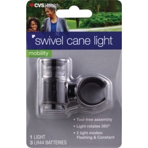 slide 1 of 1, CVS Health Swivel Cane Light, 1 ct