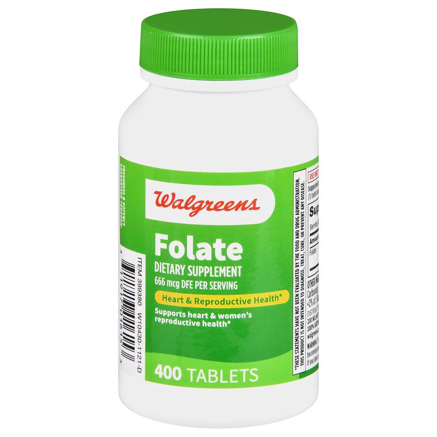 slide 1 of 1, Walgreens Folate 666 mcg, 400 ct