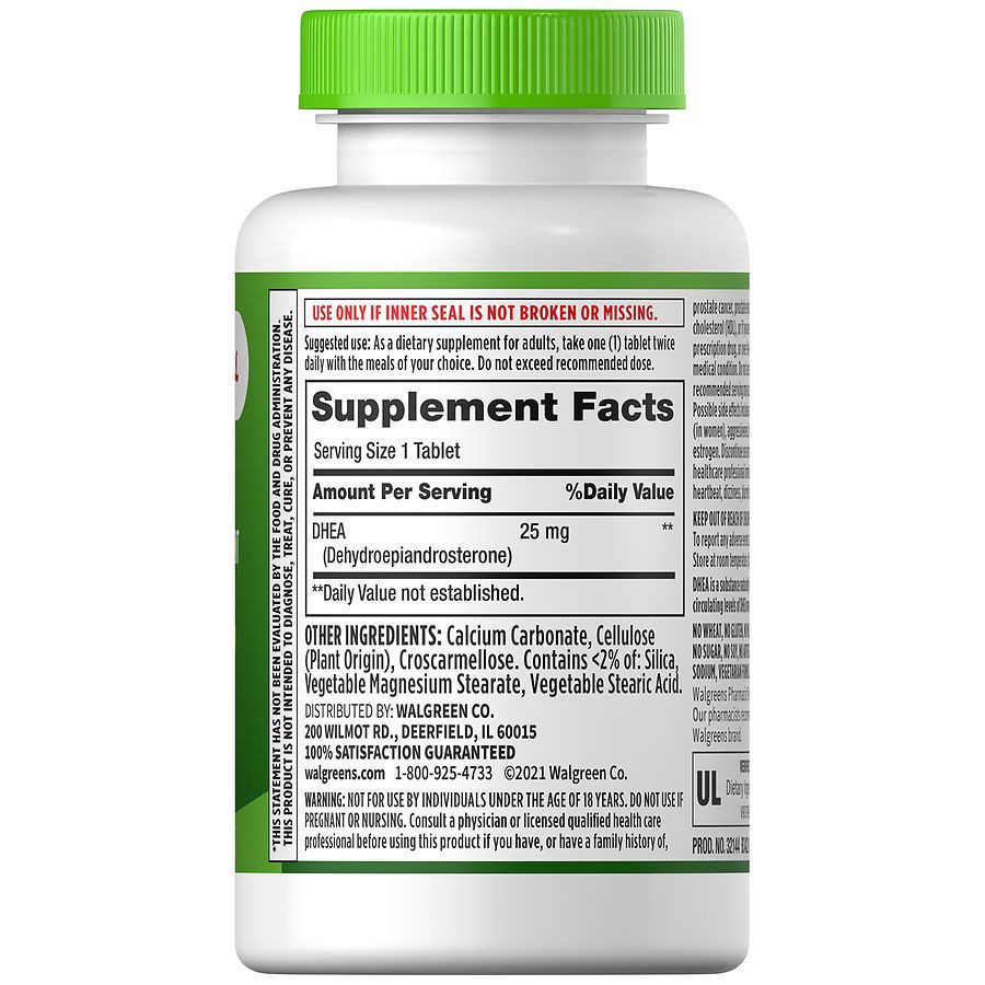 slide 2 of 2, Walgreens DHEA 25 mg, 300 ct