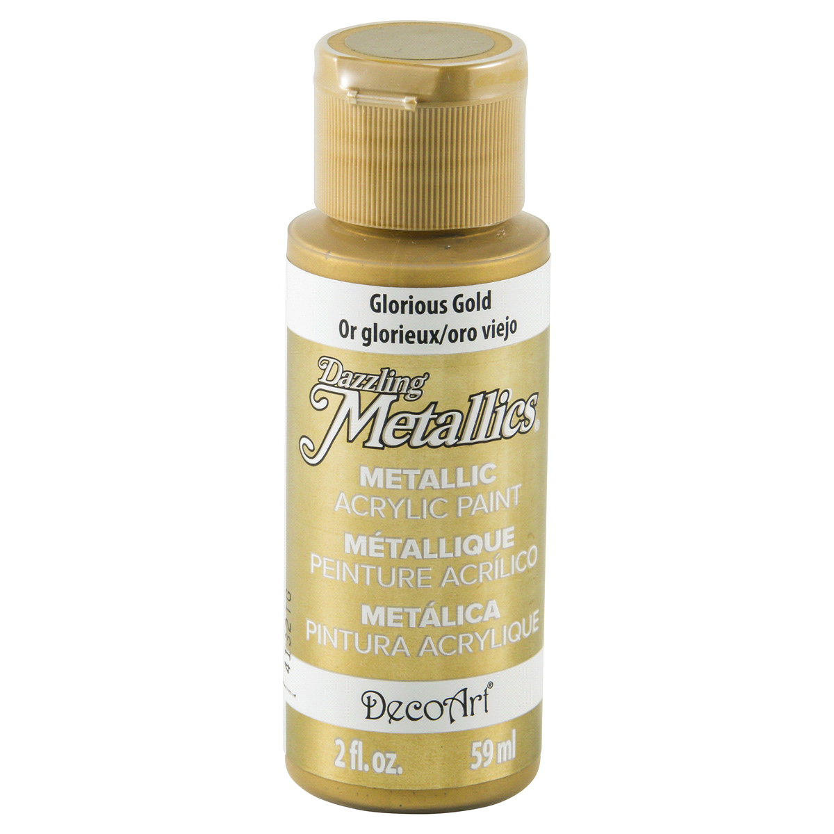 slide 1 of 4, Americana Acrylics Paint Glorious Gold, 2 oz