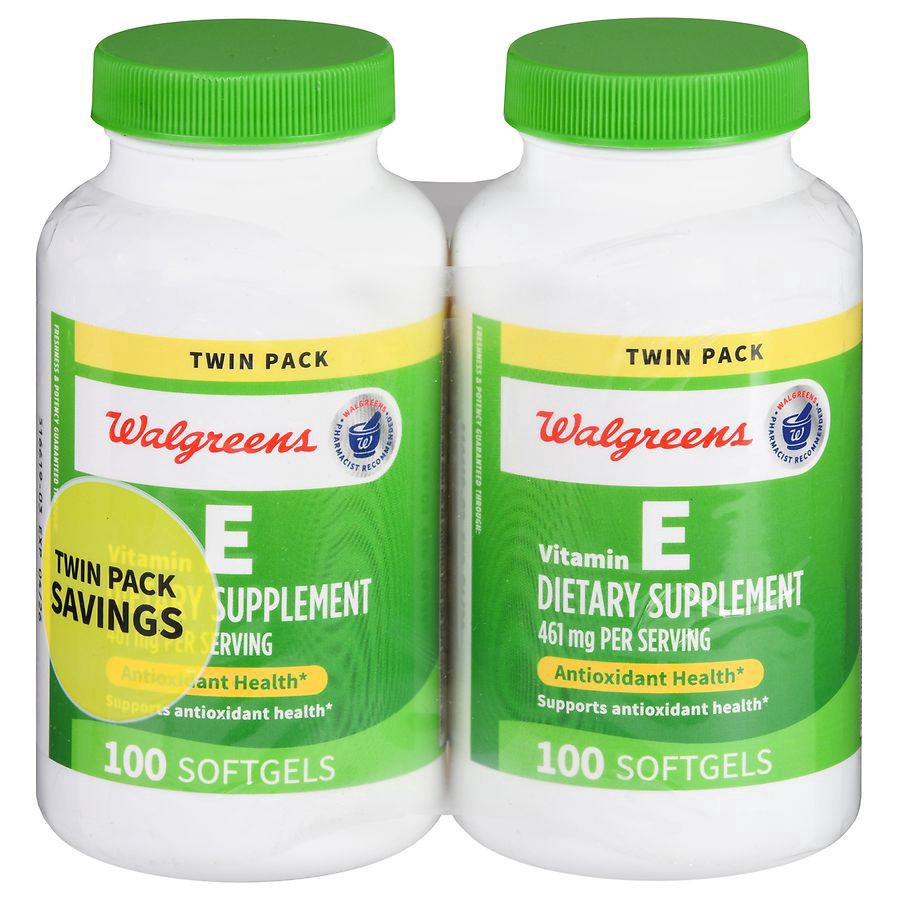 slide 1 of 1, Walgreens Vitamin E 461 mg, Twin Pack, 100 ct