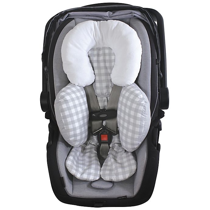 slide 2 of 2, Hudson Baby Infant Car Seat Head and Body Support - Grey Gingham, 1 ct