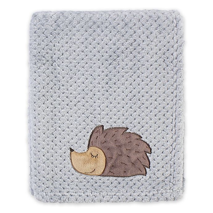 slide 1 of 1, Hudson Baby Plush Waffle Toddler Blanket - Grey Hedgehog, 1 ct