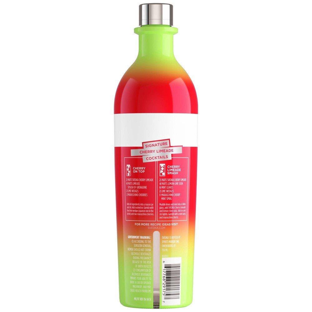 slide 2 of 4, SVEDKA Cherry Limeade Flavored Vodka, 750 mL Bottle, 70 Proof, 750 ml