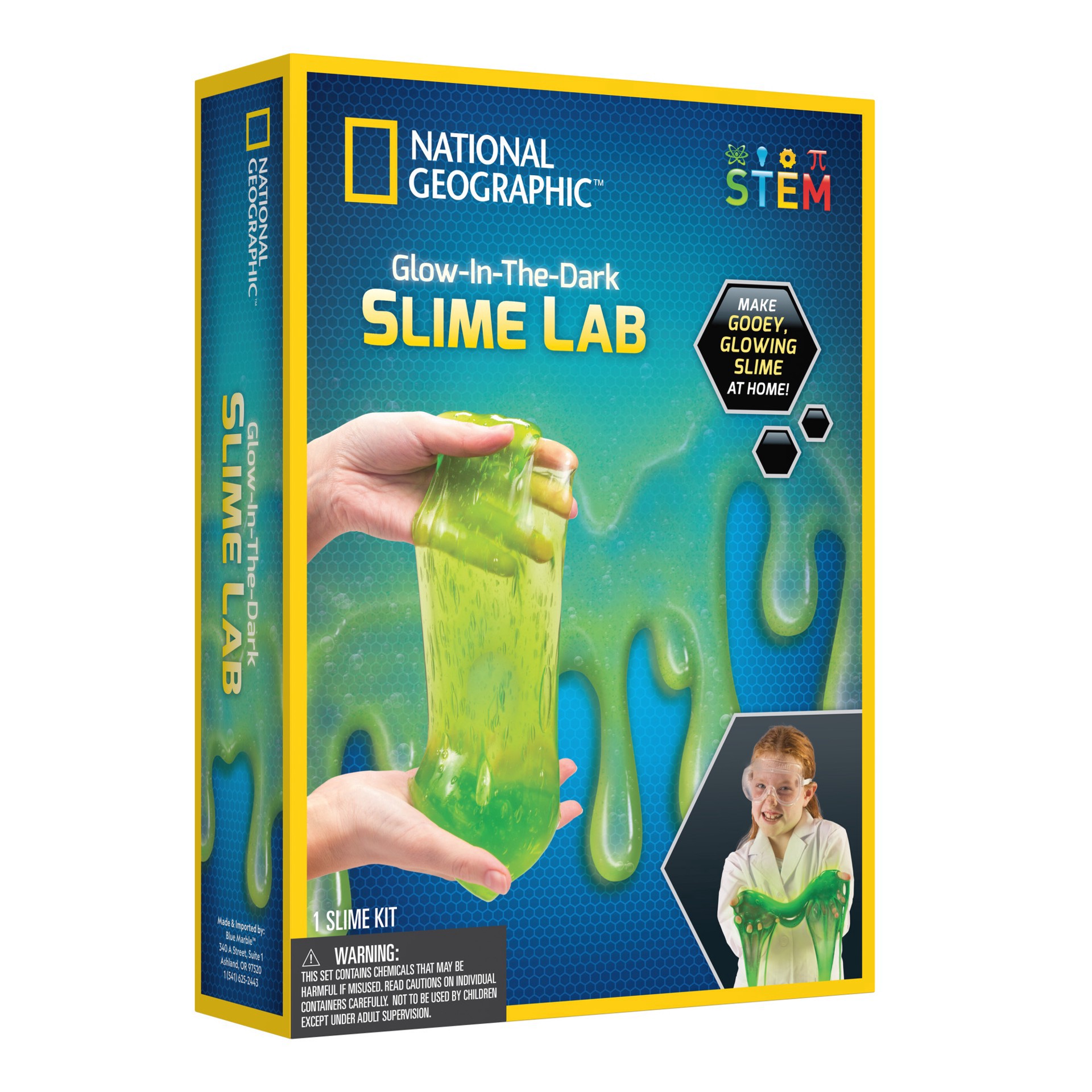 slide 3 of 3, National Geographic Glow in The Dark Slime Lab Science Kit, 1 ct