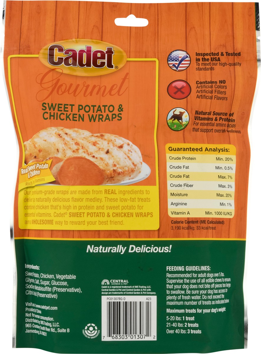 slide 14 of 14, Cadet Premium Gourmet Wraps Sweet Potato & Chicken Dog Treats 14 oz, 14 oz