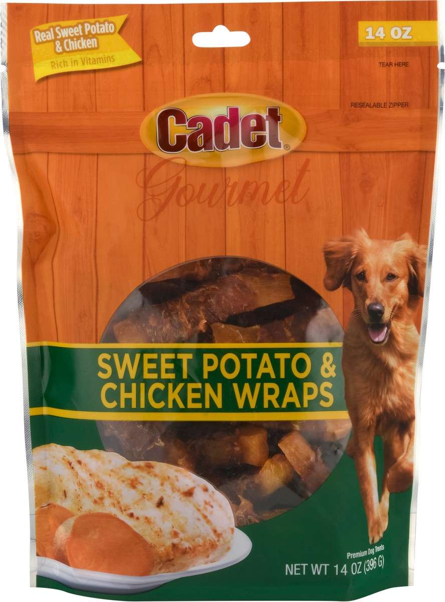 slide 8 of 14, Cadet Premium Gourmet Wraps Sweet Potato & Chicken Dog Treats 14 oz, 14 oz