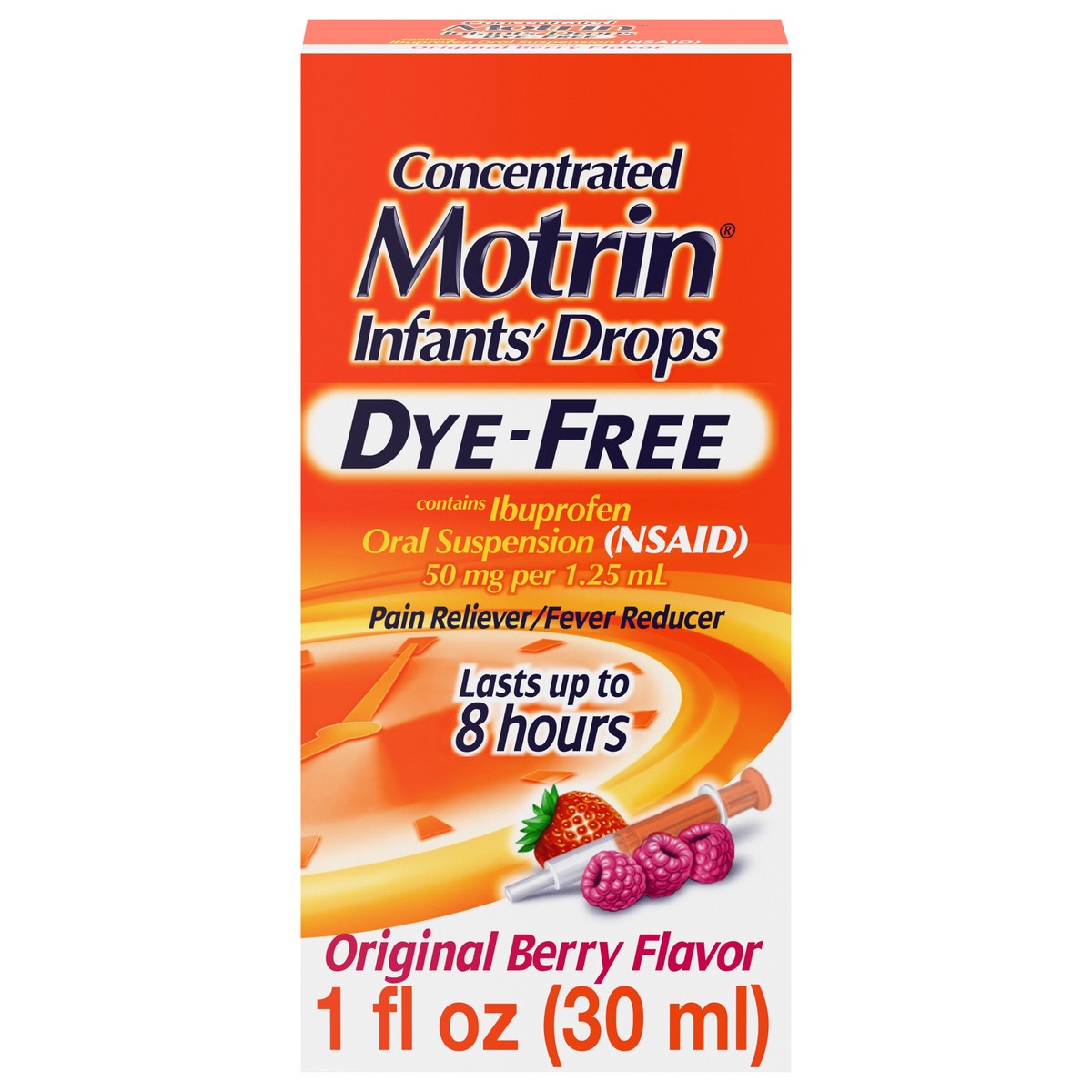 slide 1 of 7, Motrin Infants' Motrin Concentrated Drops, Dye-Free, Berry, 1 Fl. Oz, 1 fl oz