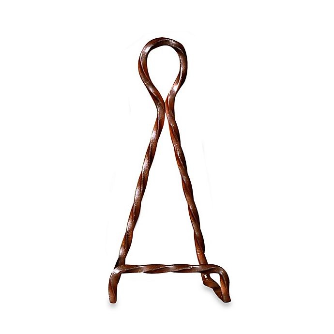 slide 1 of 1, San Miguel Braided Metal Easel - Rustic, 10.25 in