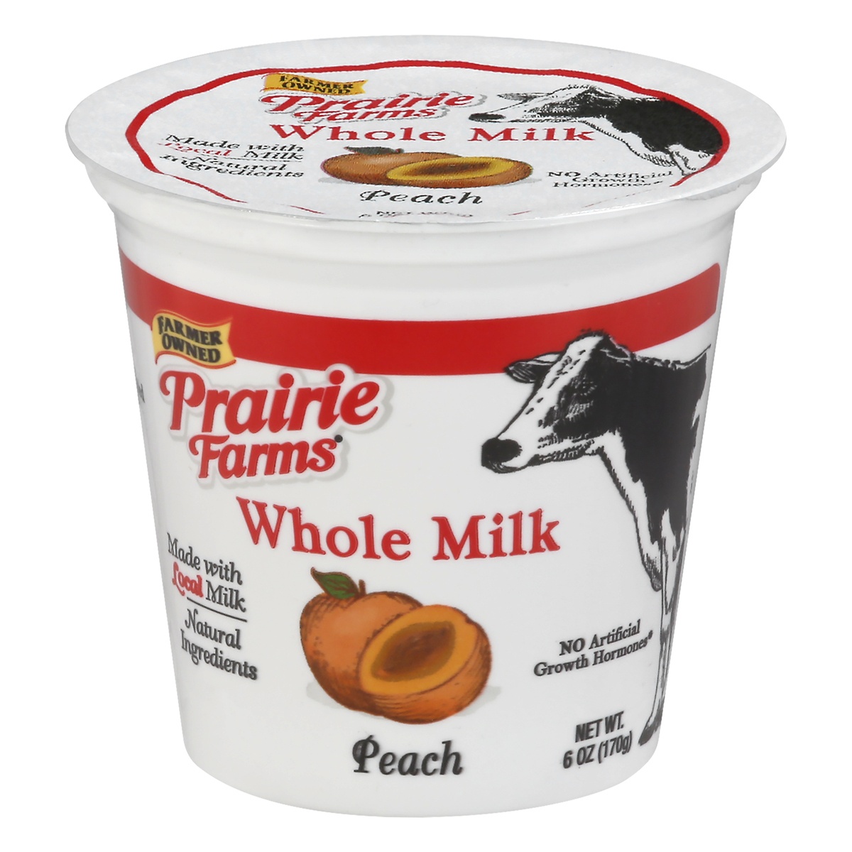 slide 1 of 1, Prairie Farms Whole Milk Peach Yogurt 6 oz, 6 oz