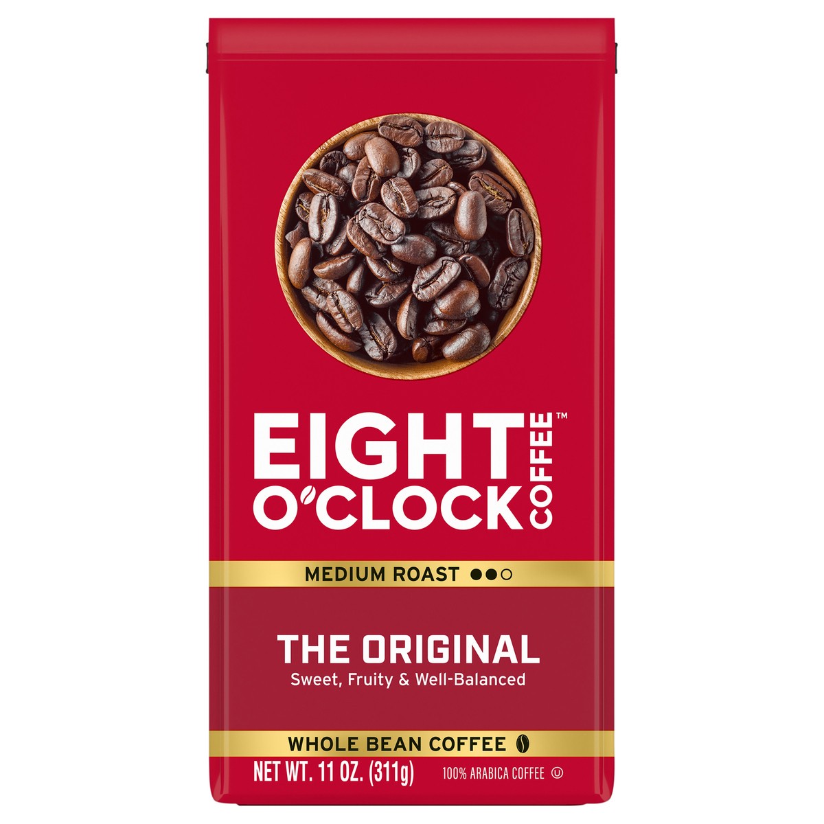 slide 2 of 2, Eight O'Clock Coffee Eight O' Clock Original Whole Bean Coffee 11 oz, 11 oz