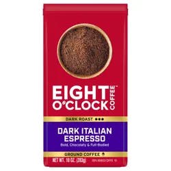 Eight O'Clock Coffee Dark Italian Espresso Ground Coffee 10 oz