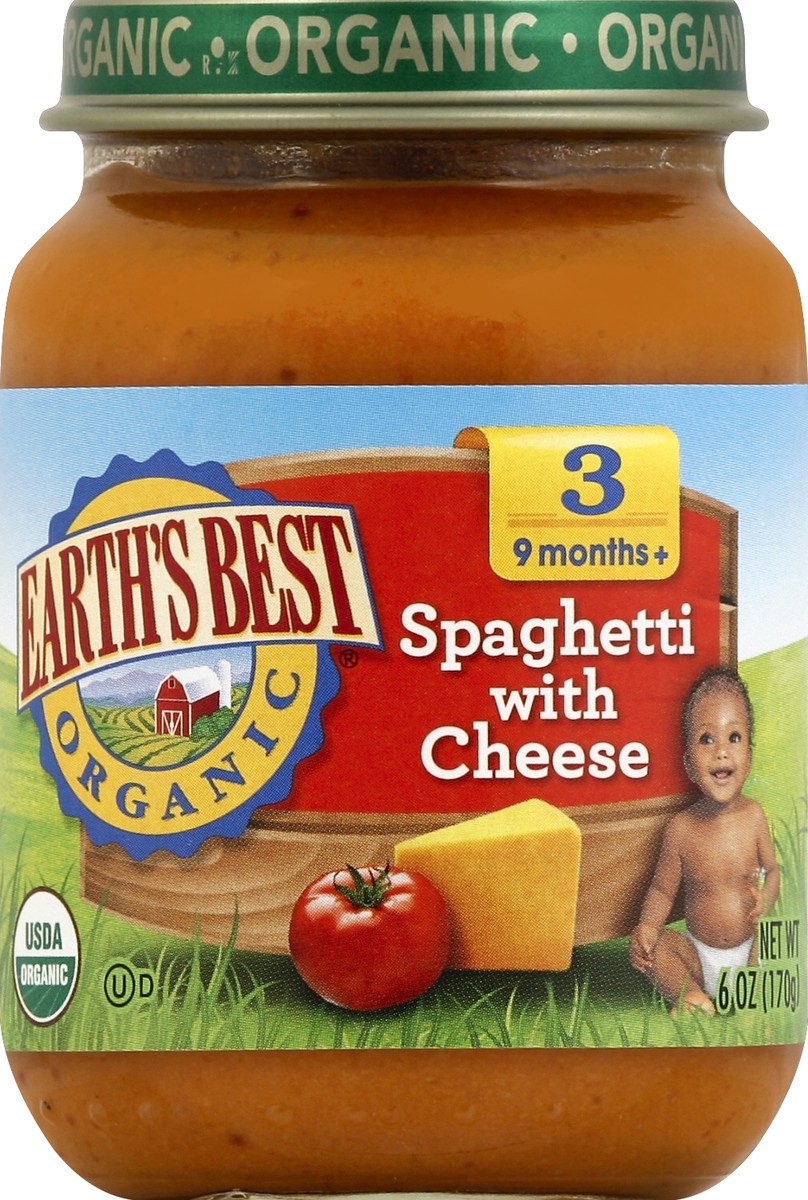 slide 5 of 6, Earth's Best Organic Spaghetti with Cheese Stage 3, 6 oz