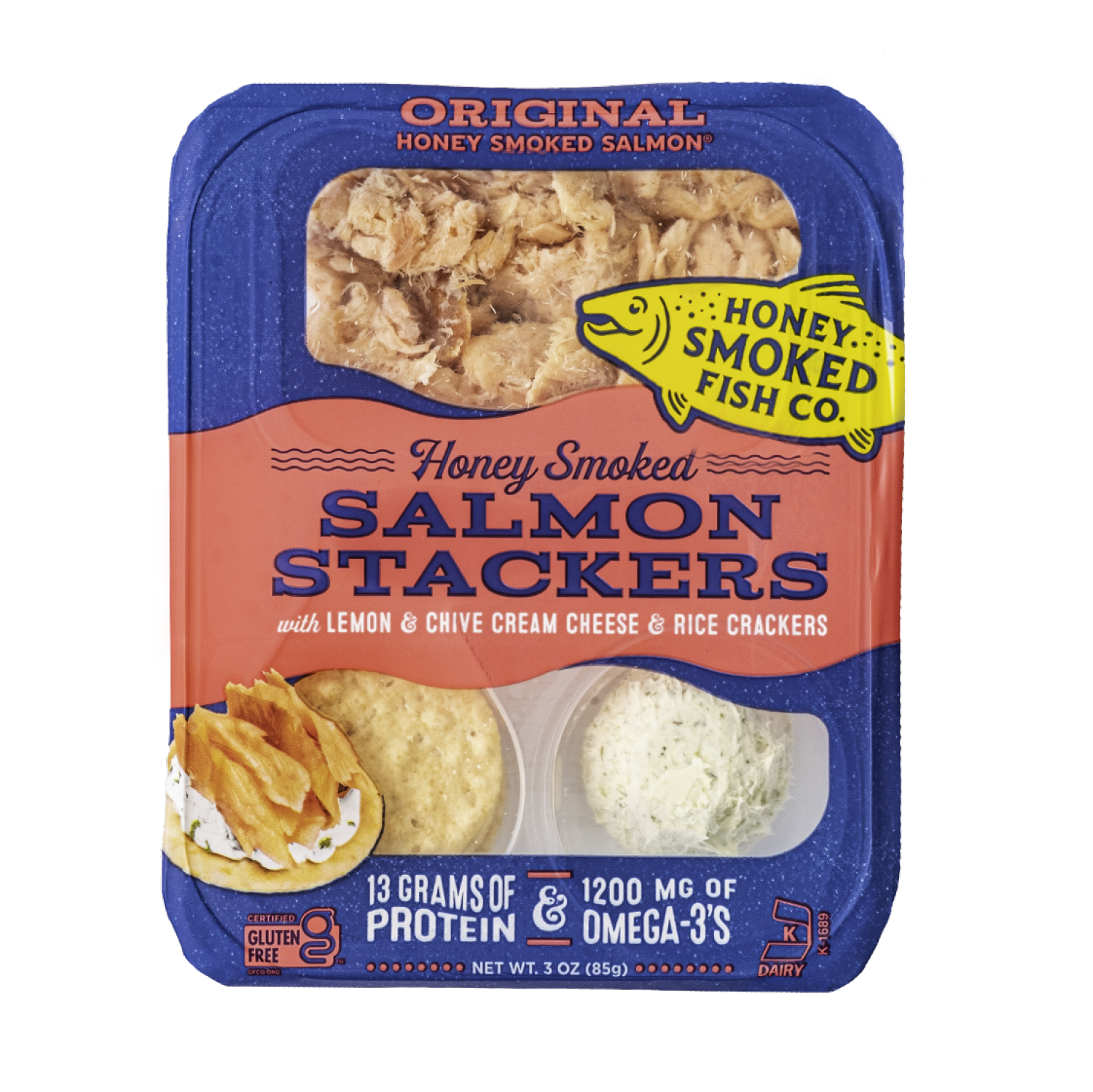 slide 1 of 1, Honey Smoked Fish Co. Honey Smoked Stackers Original, 3 oz