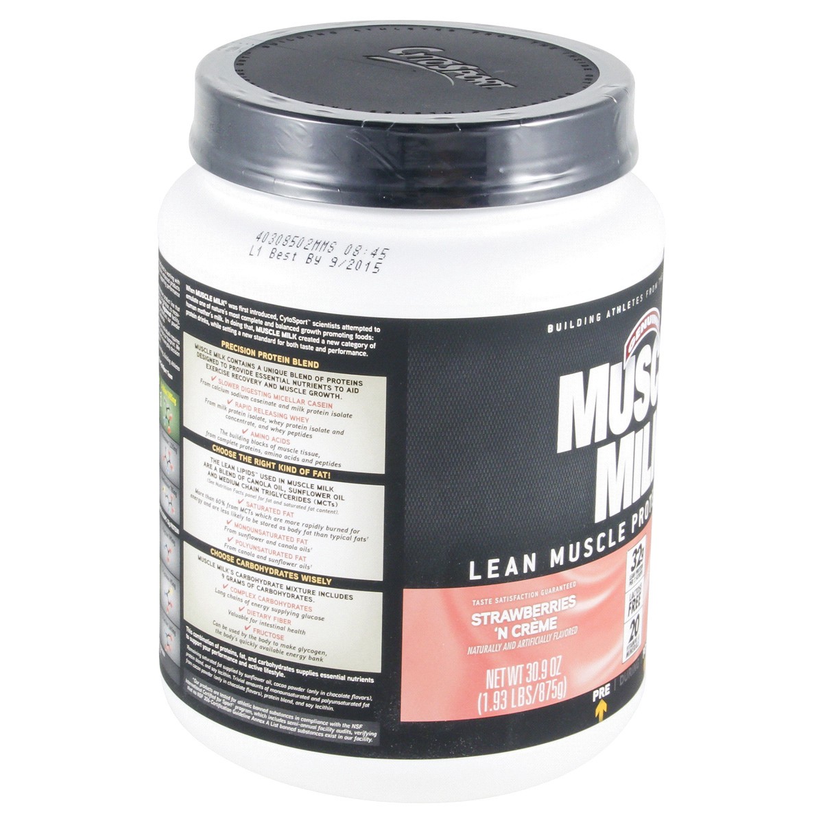 slide 2 of 4, Muscle Milk Protein Powder, 30.90 oz
