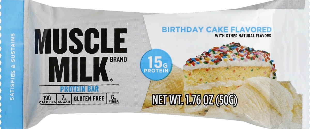 slide 5 of 5, Muscle Milk Birthday Cake Flavored Protein Bar, 1.76 oz