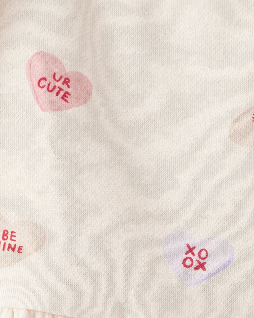 slide 3 of 3, Carter's Toddler Girl DayDream Fleece Valentine's Day Heart Dress - Ivory Cream 4T, 1 ct