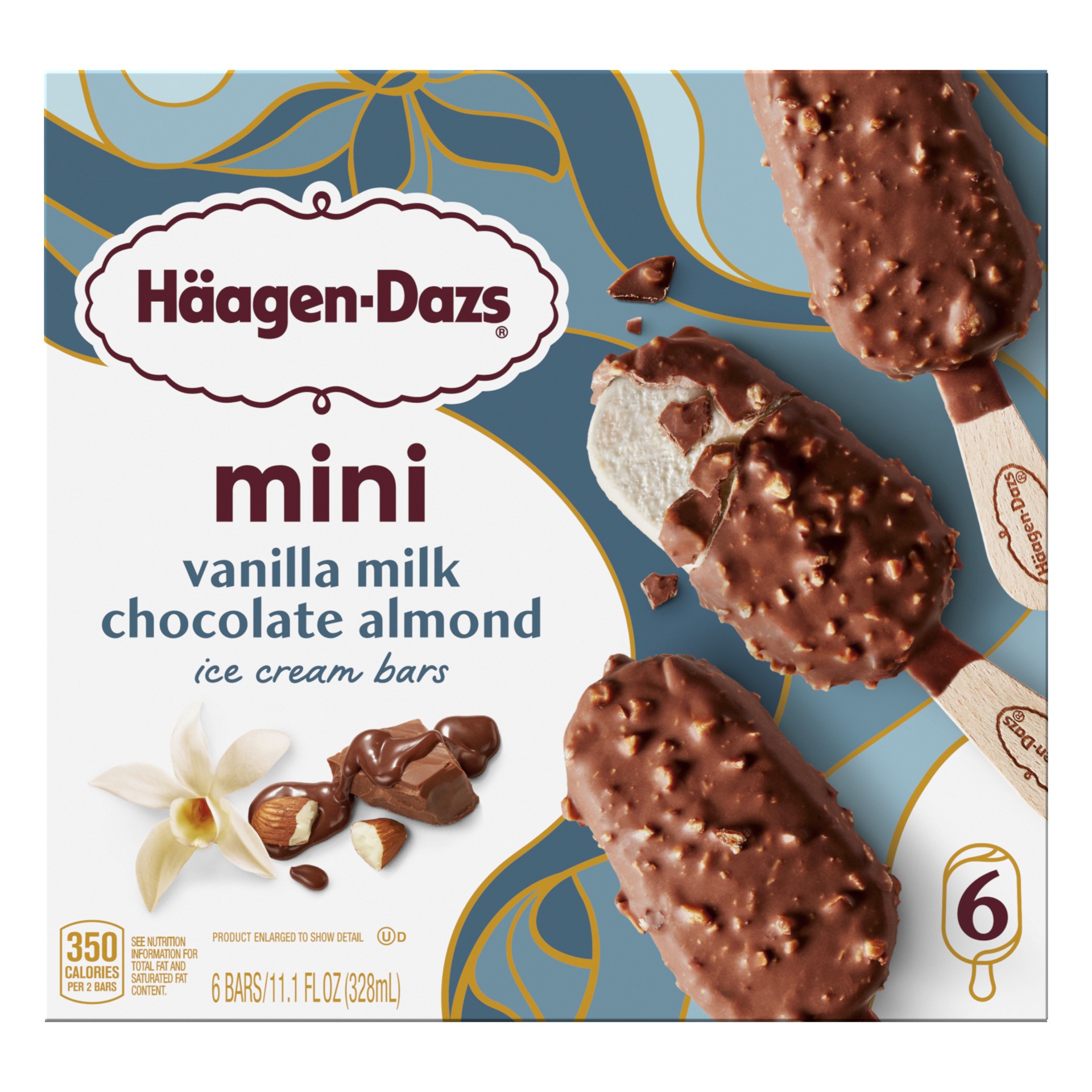 slide 1 of 5, Häagen-Dazs Haagen-Dazs Vanilla Milk Chocolate Almond Frozen Bars - 11.1 fl oz, 11.1 fl oz