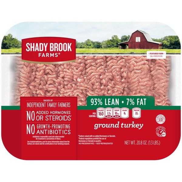slide 1 of 1, Shady Brook Farms Fresh 93% Lean Ground Turkey, 1.3 lb
