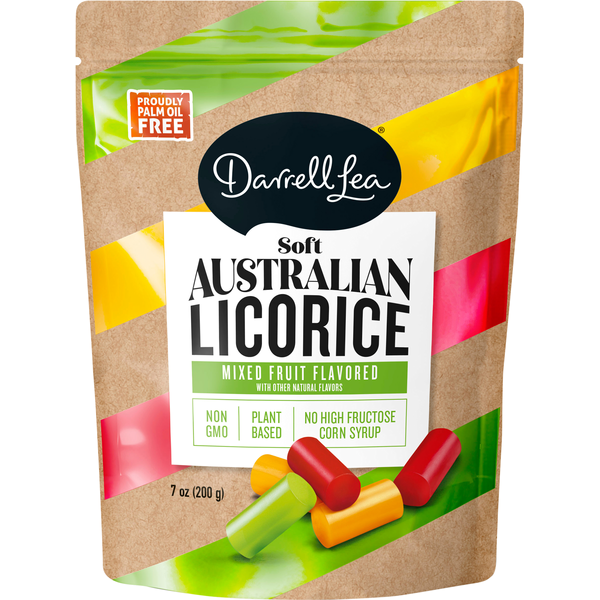 slide 1 of 1, Darrell Lea Australian Licorice, Mixed Fruit Flavored, Soft, 7 oz