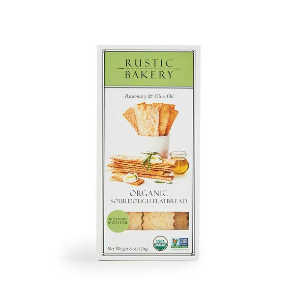 slide 1 of 1, Rustic Bakery Classic Organic Flatbreads, Rosemary & Olive Oil, 6 oz