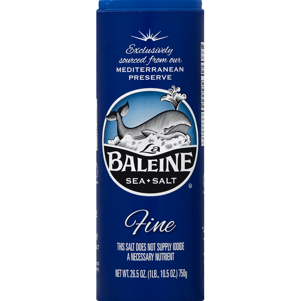 slide 1 of 1, La Baleine Sea Salt, Fine, 26.5 oz