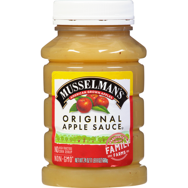 slide 1 of 1, Musselman's Sweetened Apple Sauce, 24 oz