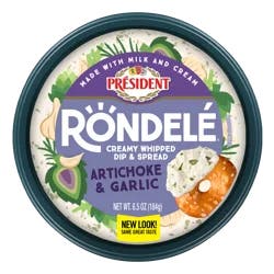 Rondele® Creamy Whipped Dip & Spread Artichoke & Garlic - 6.5 oz