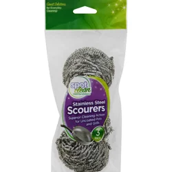 Brite Concepts Scourers, Stainless Steel, 3 Pack
