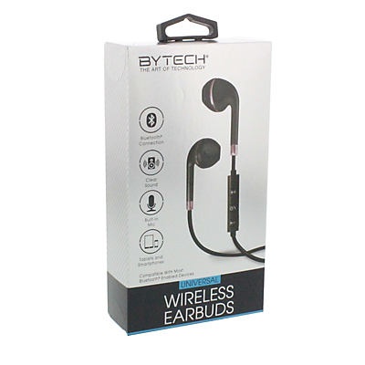 slide 1 of 1, Bytech Universal Bluetooth In-Ear Earbuds with Microphone, 1 ct