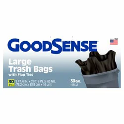 Good Sense 30 Gal. Large With Flap Ties Trash Bags