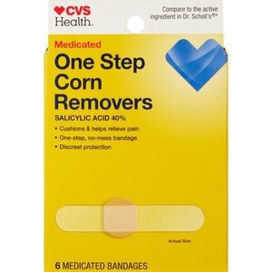 slide 1 of 1, CVS Health Maximum Strength One Step Medicated Corn Removers, 6 Ct, 1 ct