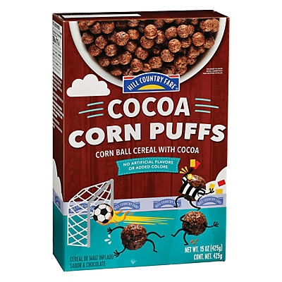 slide 1 of 1, Hill Country Fare Cocoa Corn Puffs, 15 oz