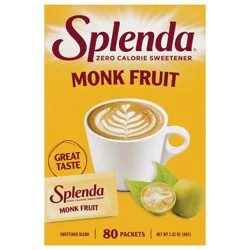 Splenda Monk Fruit Zero Calorie 100% Natural Sweetener Packets- 80 ct