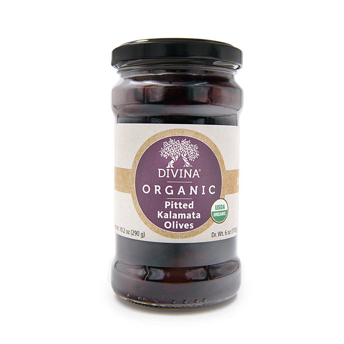 slide 1 of 1, Divina Organic Kalamata Pitted Olives, 6 oz