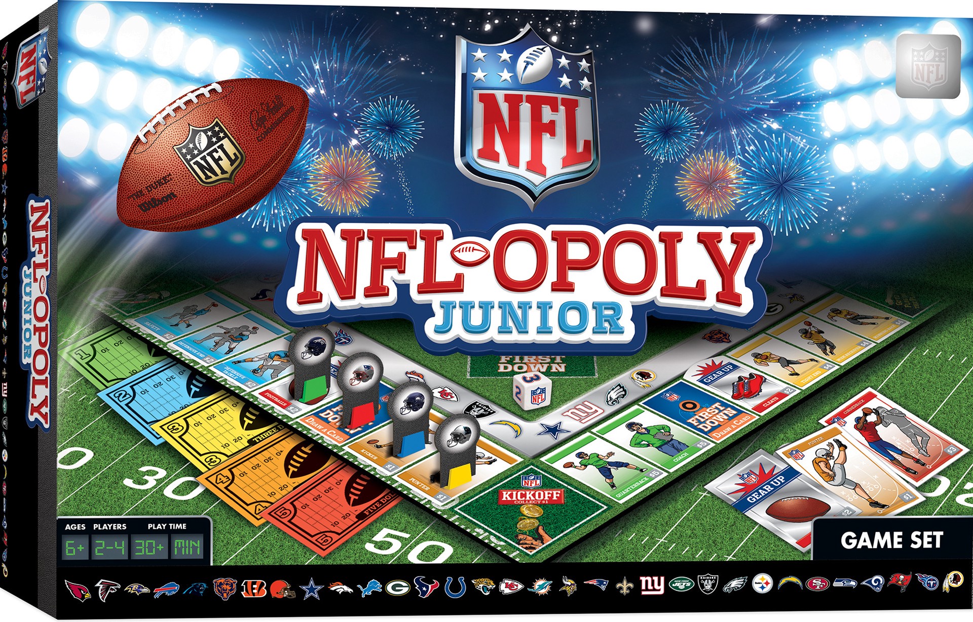 slide 3 of 5, NFL NFL-Opoly Junior Board Game, 1 ct