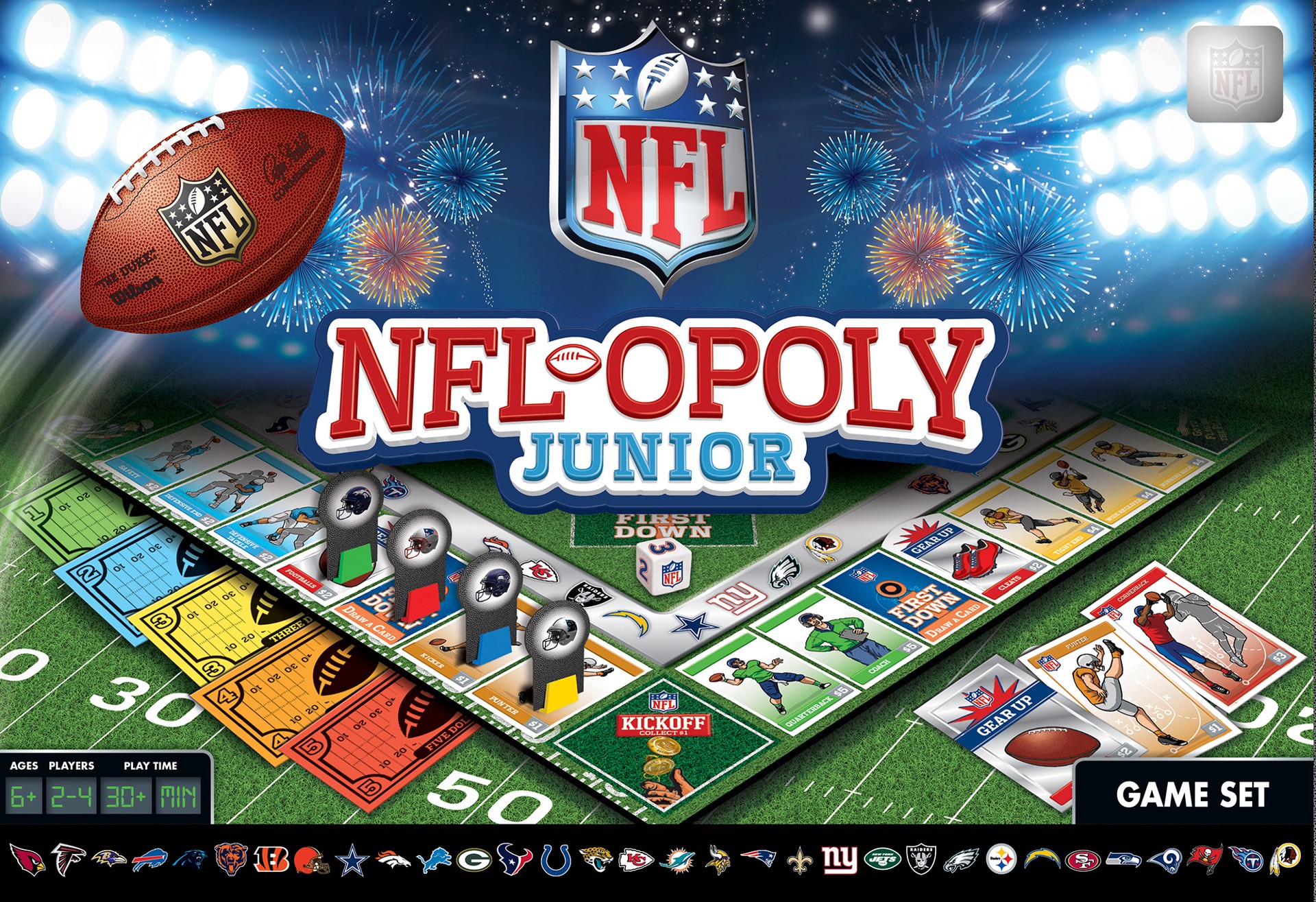 slide 1 of 5, NFL NFL-Opoly Junior Board Game, 1 ct